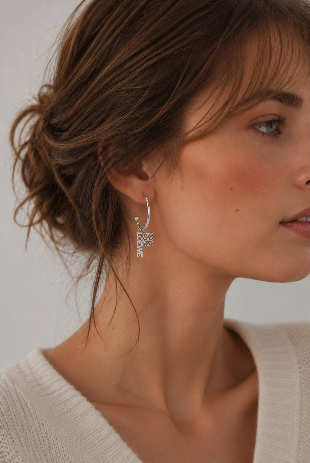 Boucles d’oreilles Créoles Charme Argenté | Acier inoxydable✨