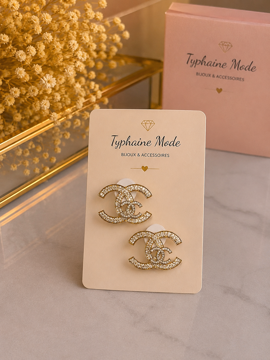 Boucles d’Oreilles Impériale Dorées✨