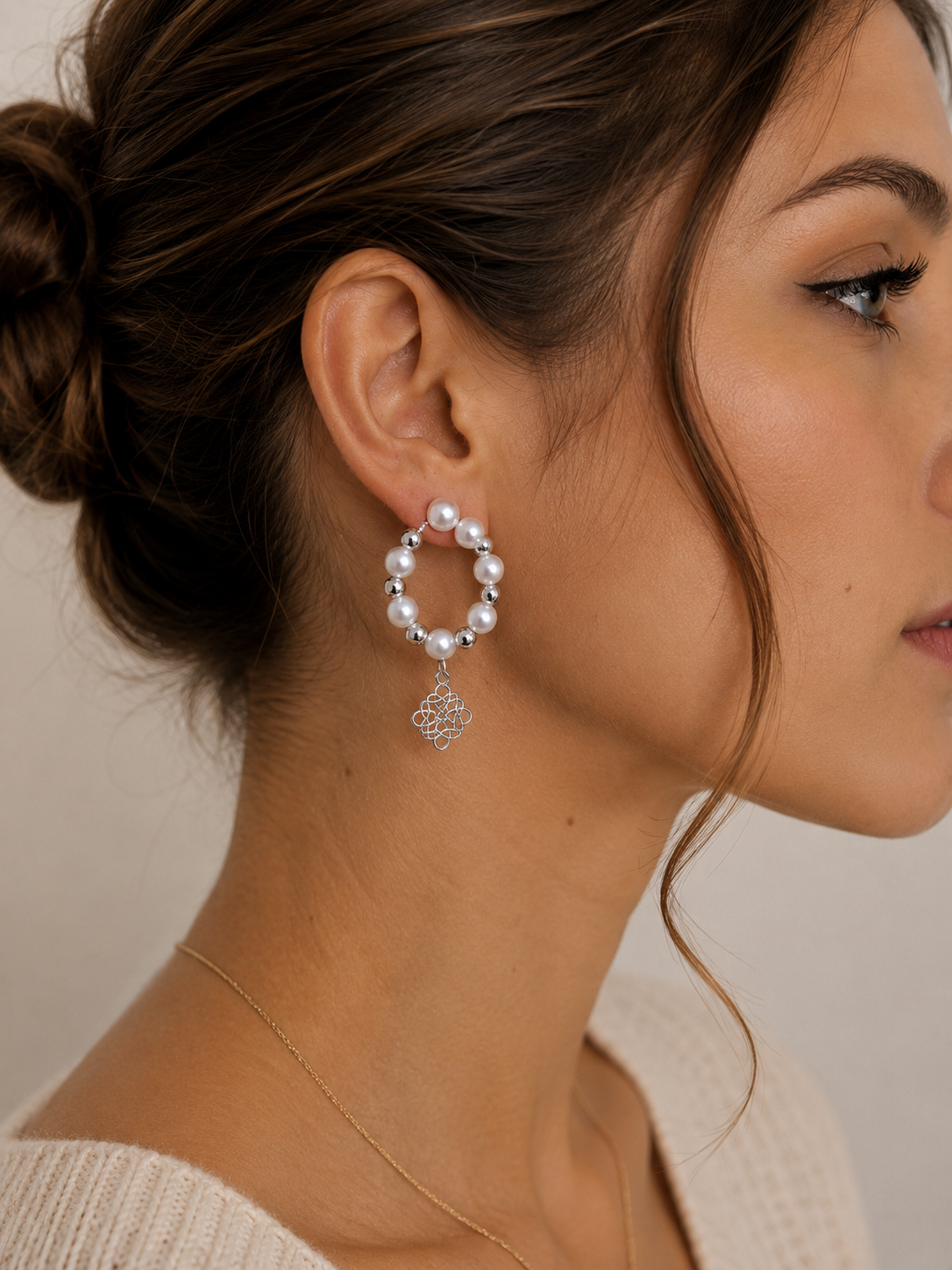 Boucles d’oreilles Perla Argentée – Élégance Intemporelle✨