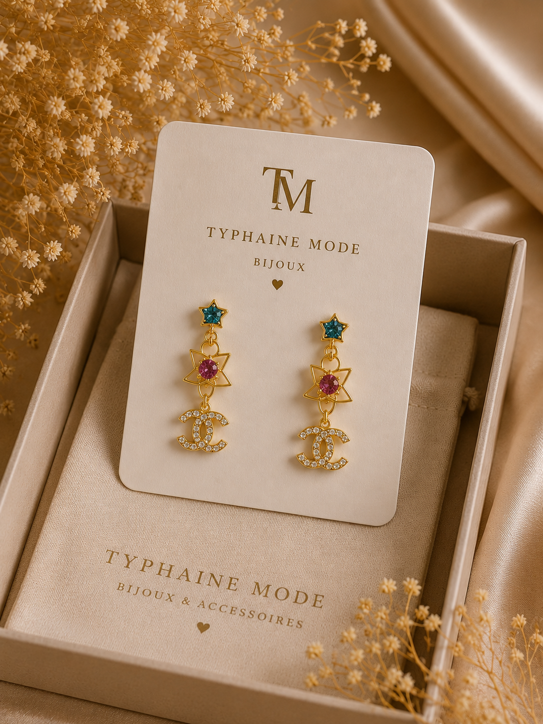 Boucles d’oreilles Étoile Élégance – Doré & Argenté | Acier inoxydable✨