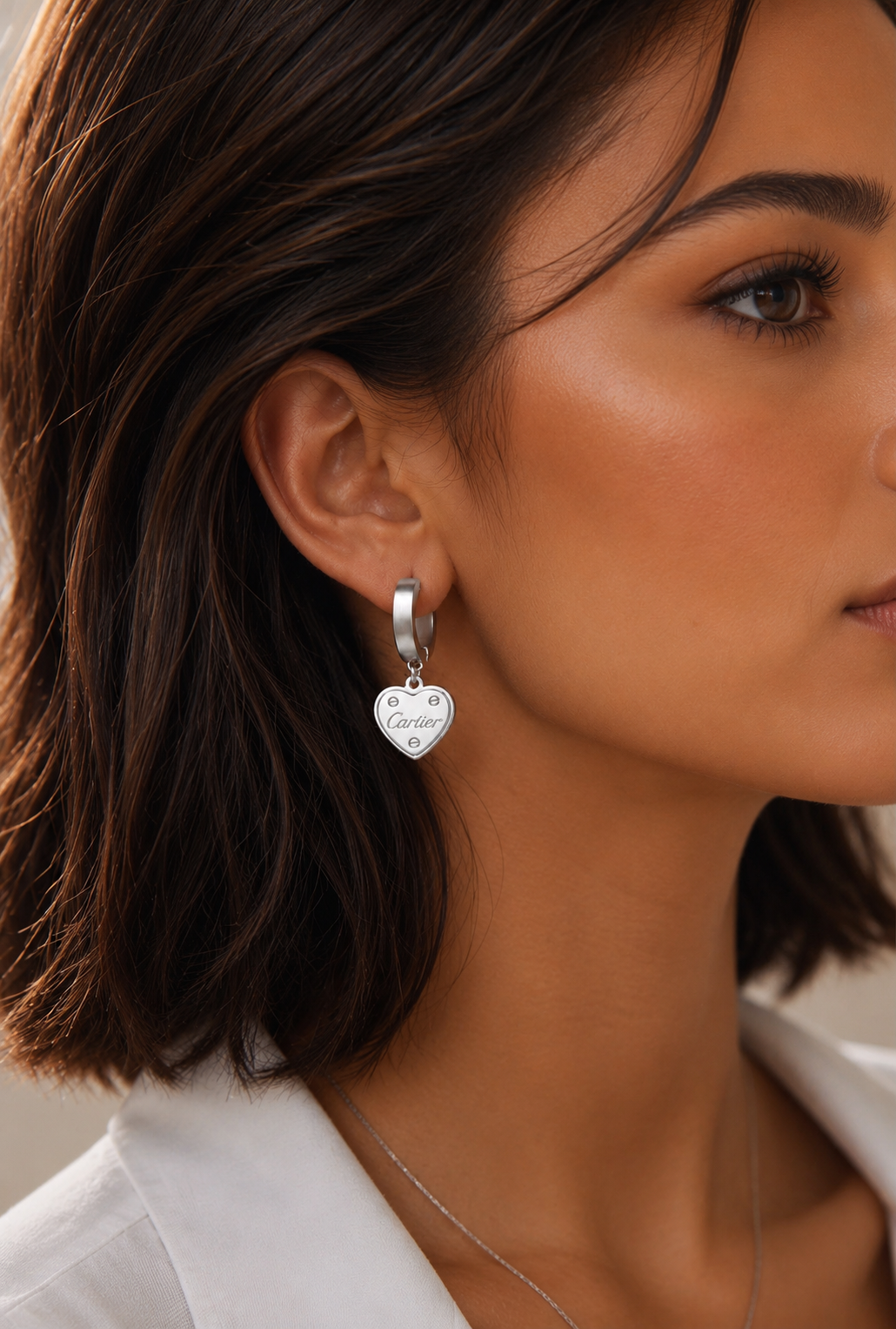 Boucles d’oreilles Cœur Élégance – Argent✨