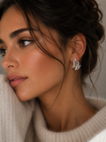 Boucles d’oreilles Monogramme Élégance Argenté | Acier inoxydable✨