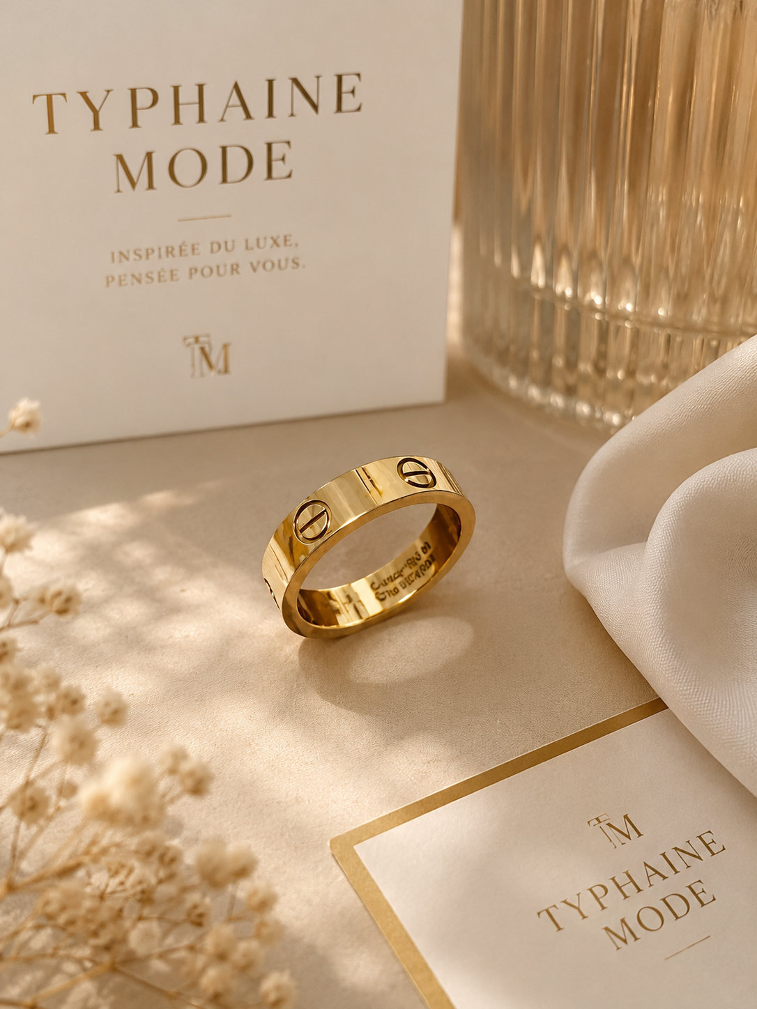 Bague Élégance Dorée – Acier inoxydable✨
