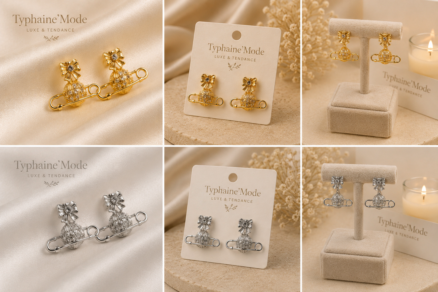 Boucles Élégance Nœud & Perle✨