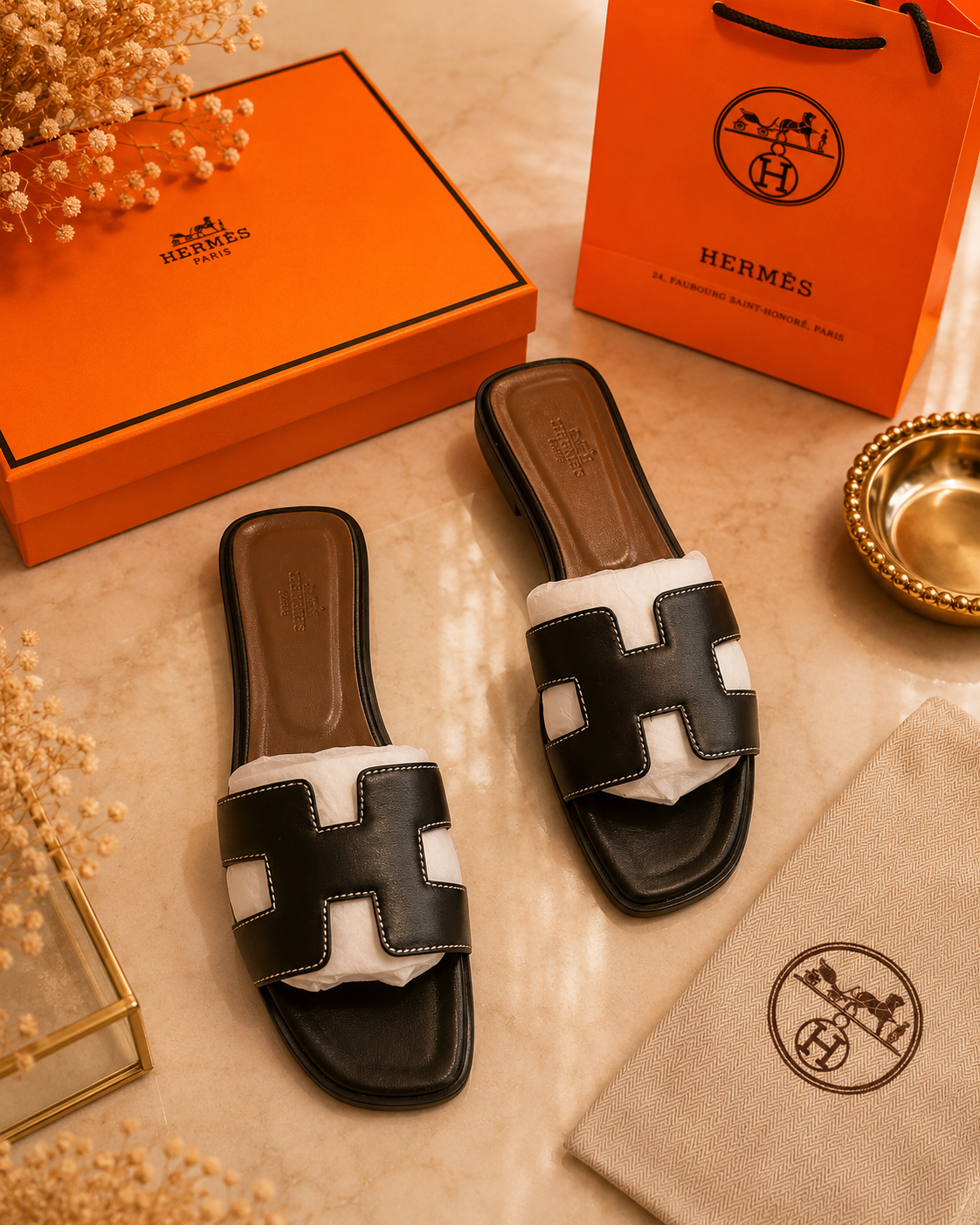 Claquettes Élégance Noire Premium✨