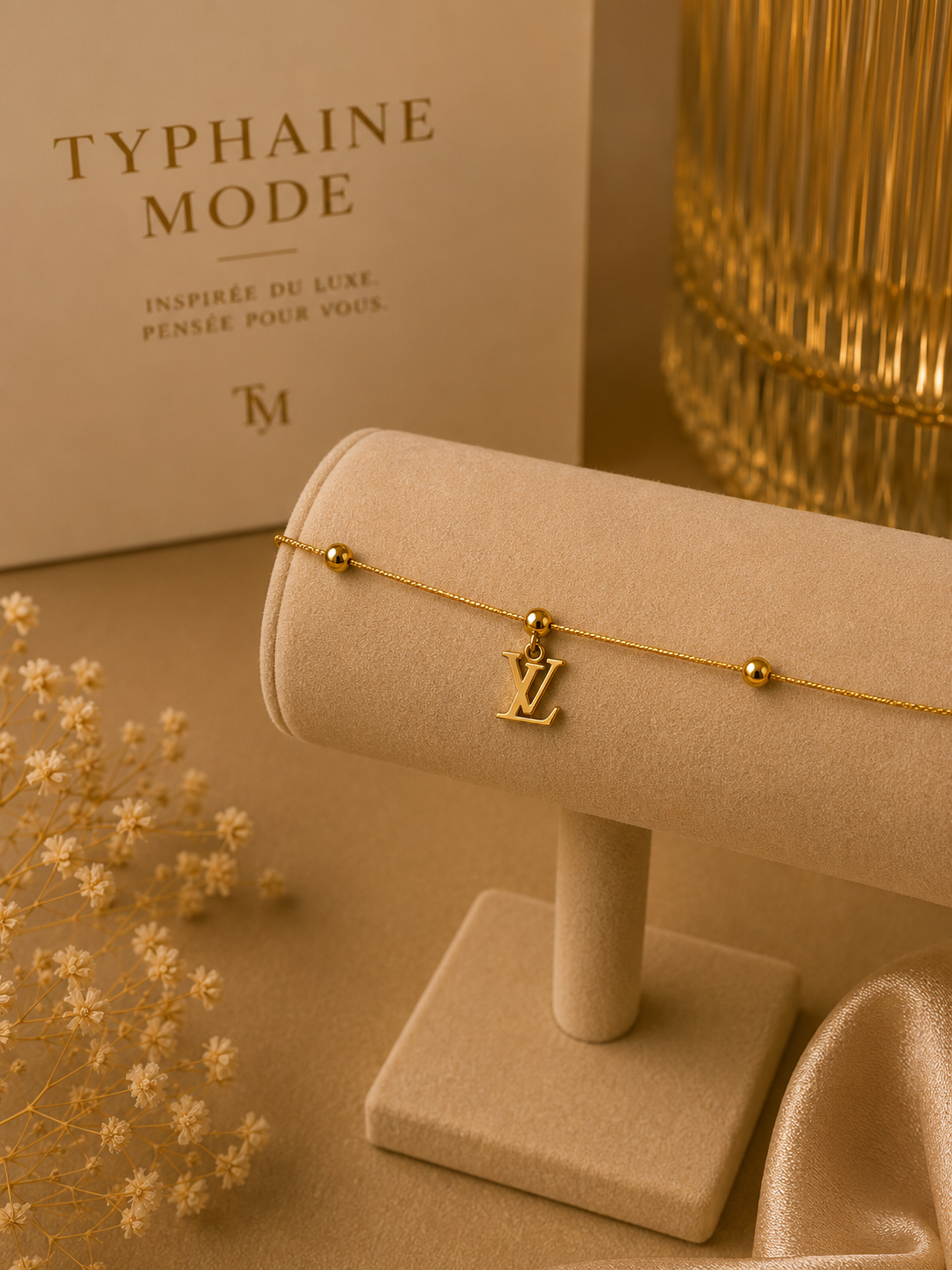 Bracelet Perles Élégance Dorée✨